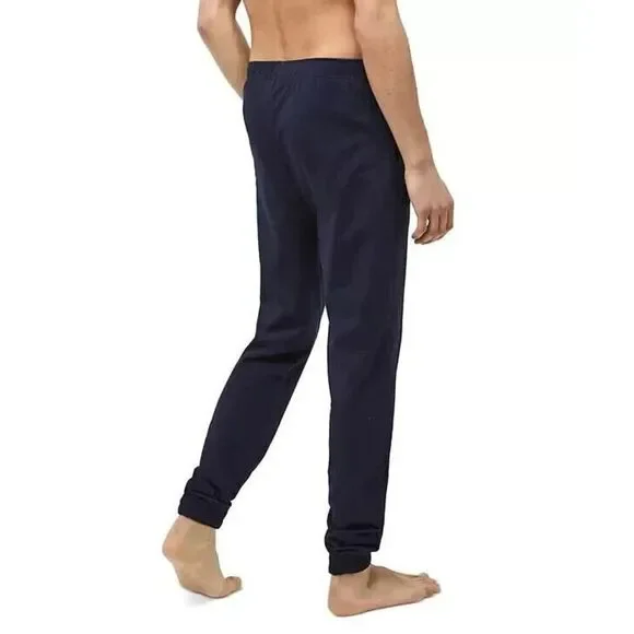 Lacoste 3H5422-51-423 Men's Sz M Navy Blue Cotton Fleece Lounge Jogger Pants